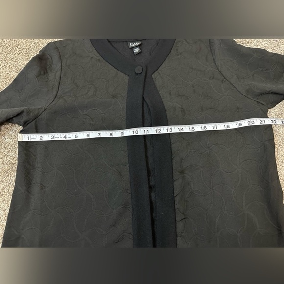 EILEEN FISHER Jacket S Women’s Black Single Button Front Textured Wool Blend - Picture 9 of 12